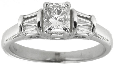 0.52ct Radiant Diamond  Engagement Ring