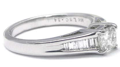 0.54ct Diamond 18k White Gold Engagement Ring