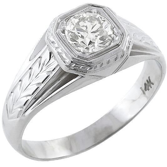 0.58ct Diamond Gold Men's Ring