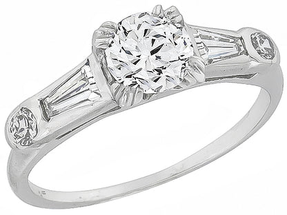 0.59ct Diamond Vintage Engagement Ring