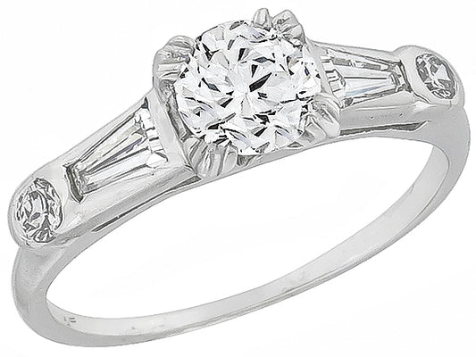 0.59ct Diamond Vintage Engagement Ring