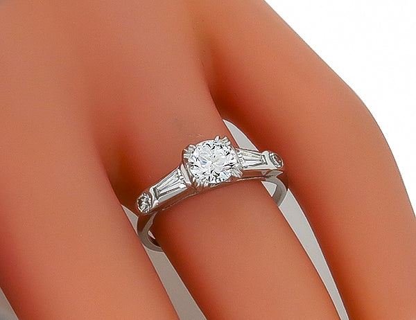 0.59ct Diamond Vintage Engagement Ring