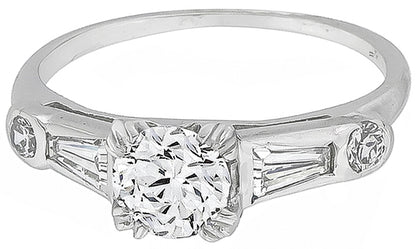 0.59ct Diamond Vintage Engagement Ring