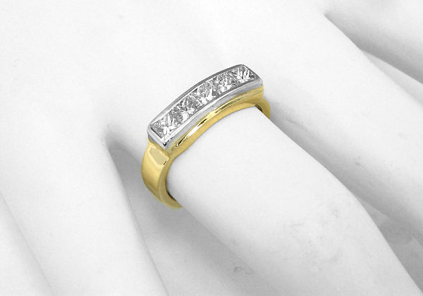 0.60ct Diamond 2 Tone Gold Wedding Band