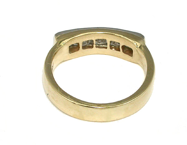 0.60ct Diamond 2 Tone Gold Wedding Band