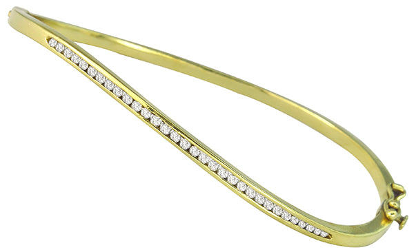 0.60ct Diamond Gold Bangle