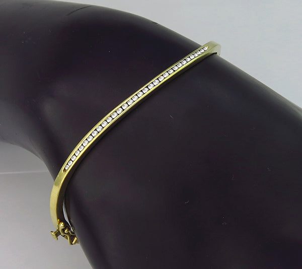 0.60ct Diamond Gold Bangle
