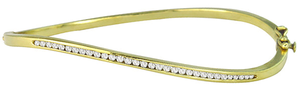 0.60ct Diamond Gold Bangle