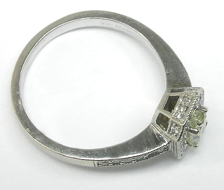 0.60ct Natural Fancy Yellow Diamond Engagement 14k Gold Ring