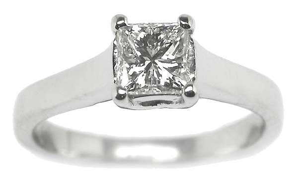 0.60ct Princess Cut Diamond Platinum Engagement Ring