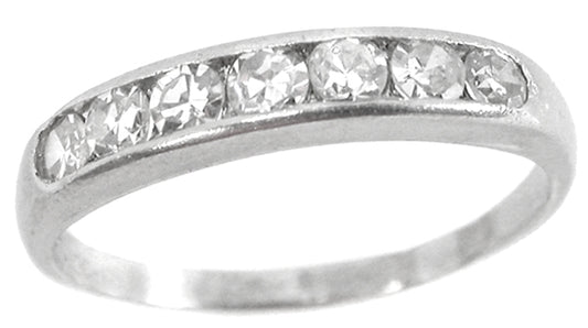 0.60ct  Single Cut Round  Diamond Wedding Band
