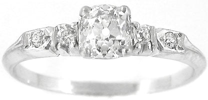 0.63ct Cushion Diamond Platinum Engagement Ring