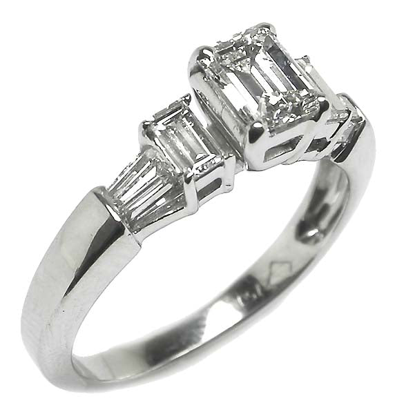 0.63ct Diamond 18k White Gold Engagement Ring