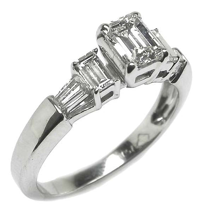 0.63ct Diamond 18k White Gold Engagement Ring