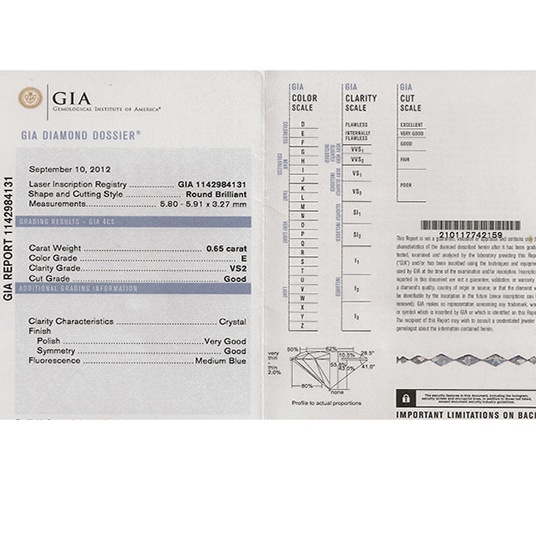 0.65ct Diamond GIA Certified Engagement Ring By Neil Lane