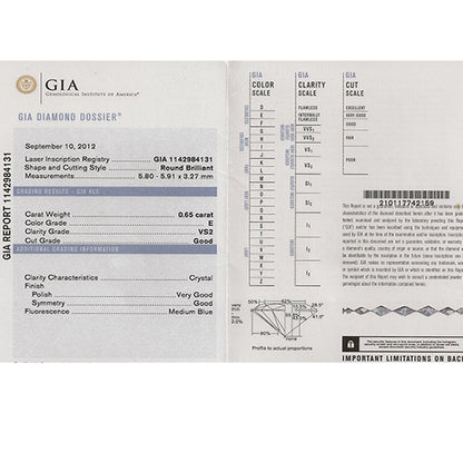 0.65ct Diamond GIA Certified Engagement Ring By Neil Lane