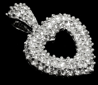 0.65ct Diamond  Open Heart Pendant