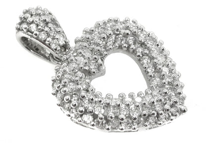 0.65ct Diamond  Open Heart Pendant