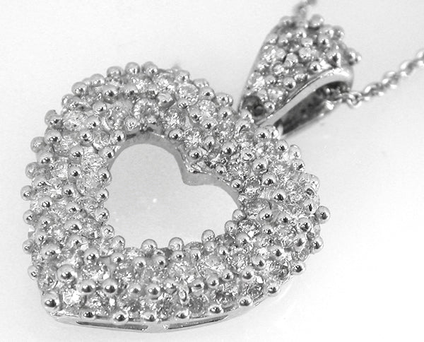 0.65ct Diamond  Open Heart Pendant