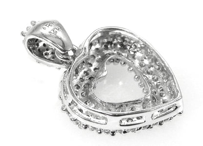 0.65ct Diamond  Open Heart Pendant