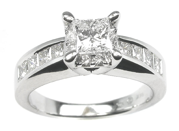 0.65ct Princess Cut Diamond 14k Gold Engagement Ring