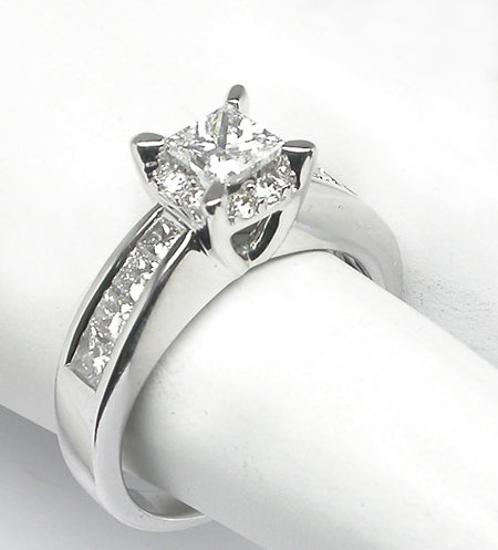 0.65ct Princess Cut Diamond 14k Gold Engagement Ring