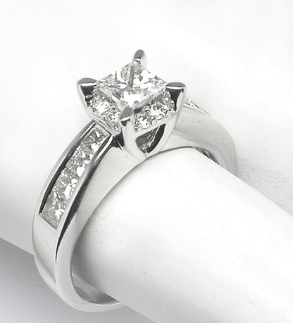 0.65ct Princess Cut Diamond 14k Gold Engagement Ring