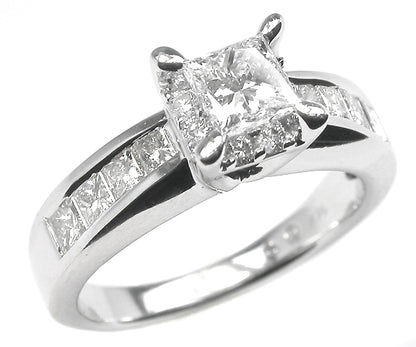 0.65ct Princess Cut Diamond 14k Gold Engagement Ring