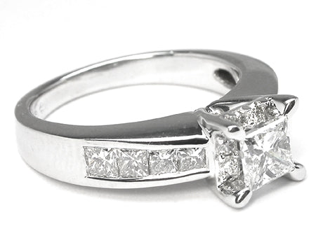 0.65ct Princess Cut Diamond 14k Gold Engagement Ring