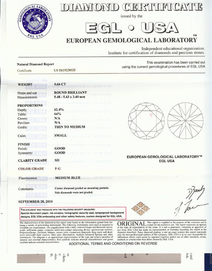 0.66ct Diamond & Sapphire 18k White Gold Engagement Ring