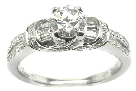 0.69ct Diamond 14k White Gold Engagement Ring