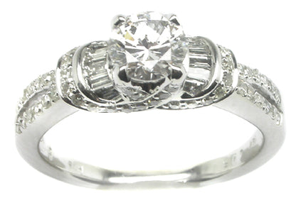 0.69ct Diamond 14k White Gold Engagement Ring