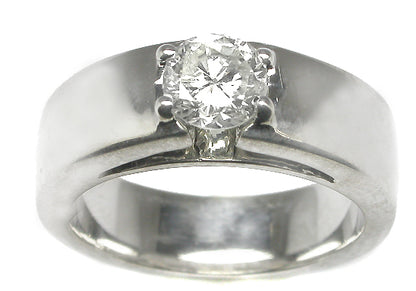 0.70ct Round Brilliant Diamond 18k Gold Engagement Ring