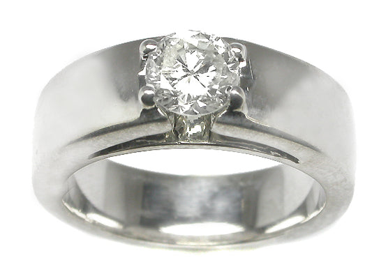 0.70ct Round Brilliant Diamond 18k Gold Engagement Ring