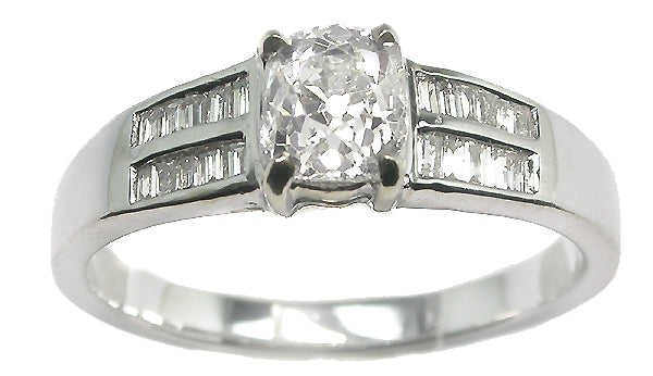 0.71ct Diamond 18k White Gold Engagement Ring