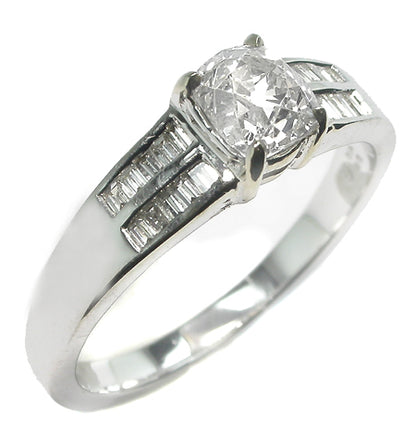 0.71ct Diamond 18k White Gold Engagement Ring