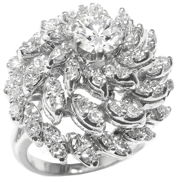 0.73ct Round  Diamond  Cluster  Ring