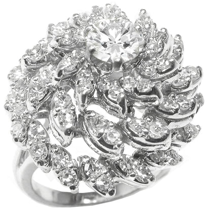 0.73ct Round  Diamond  Cluster  Ring