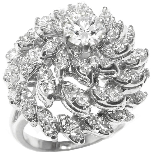 0.73ct Round  Diamond  Cluster  Ring
