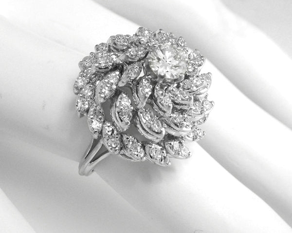 0.73ct Round  Diamond  Cluster  Ring