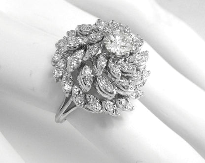 0.73ct Round  Diamond  Cluster  Ring