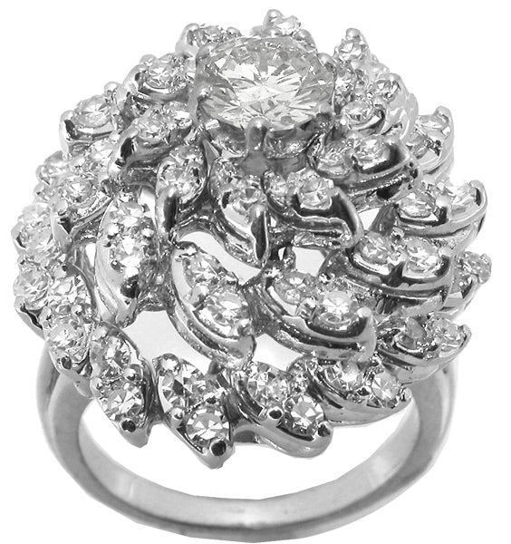 0.73ct Round  Diamond  Cluster  Ring