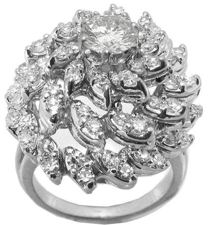 0.73ct Round  Diamond  Cluster  Ring