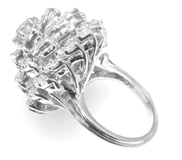 0.73ct Round  Diamond  Cluster  Ring