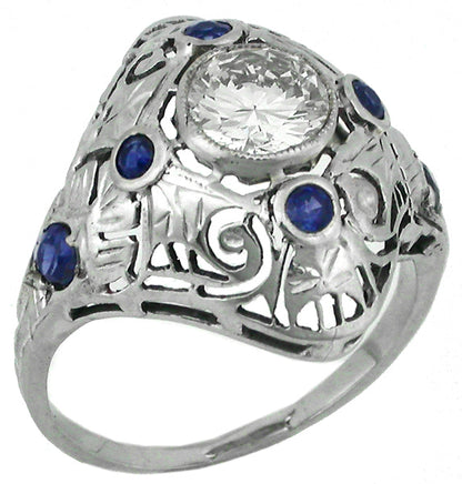 0.74ct Diamond 14k Gold Engagement Ring