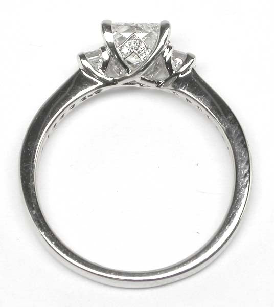 0.74ct Princess Cut Diamond 18k White Gold Engagement Ring