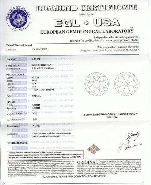 0.75ct 18k White Gold Diamond Sapphire Ring