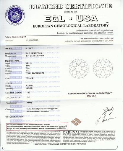 0.75ct 18k White Gold Diamond Sapphire Ring