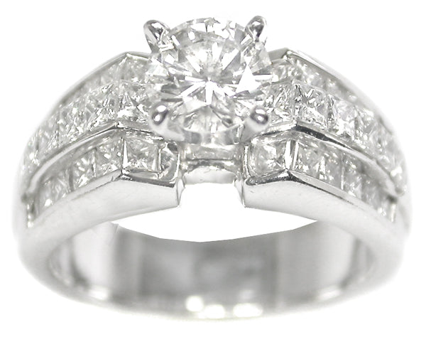 0.75ct Diamond 18k White Gold Engagement Ring
