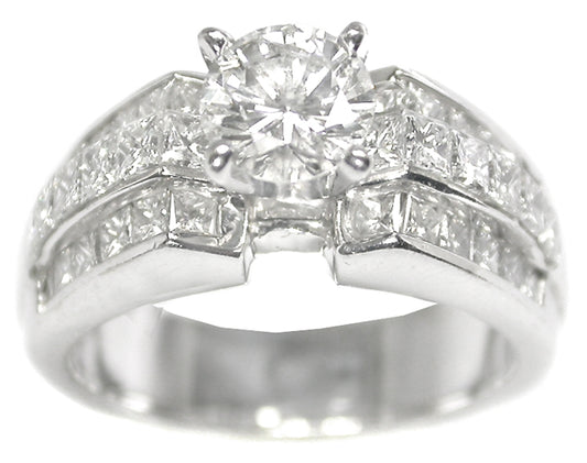 0.75ct Diamond 18k White Gold Engagement Ring